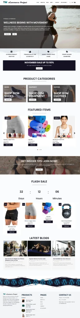 TM eCommerce Project Landing Page | Trisha MEllendez WordPress Development